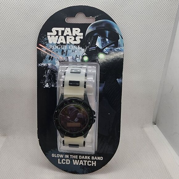 NWT Star Wars Rogue One Glow In The Dark Band LCD Watch - Picture 1 of 3